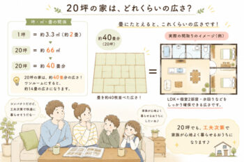 20坪の家はどれくらいの広さ？