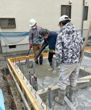 静岡県事務所新築工事 土間工事(スタイロ敷き)👷♂️