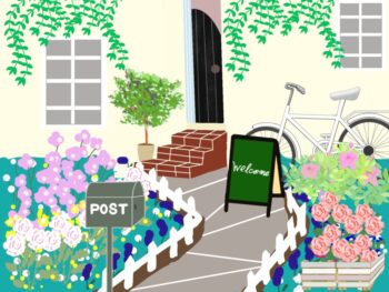 庭自転車置き場