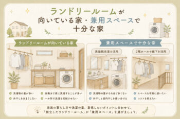 ランドリールームが向いている家・兼用スペースで十分な家画像