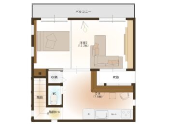 2F― 吹き抜けを囲む、光とともに暮らす居住フロア ―