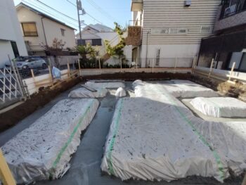 江戸川区K様邸 基礎工事 防湿シート・捨コン👷♂️