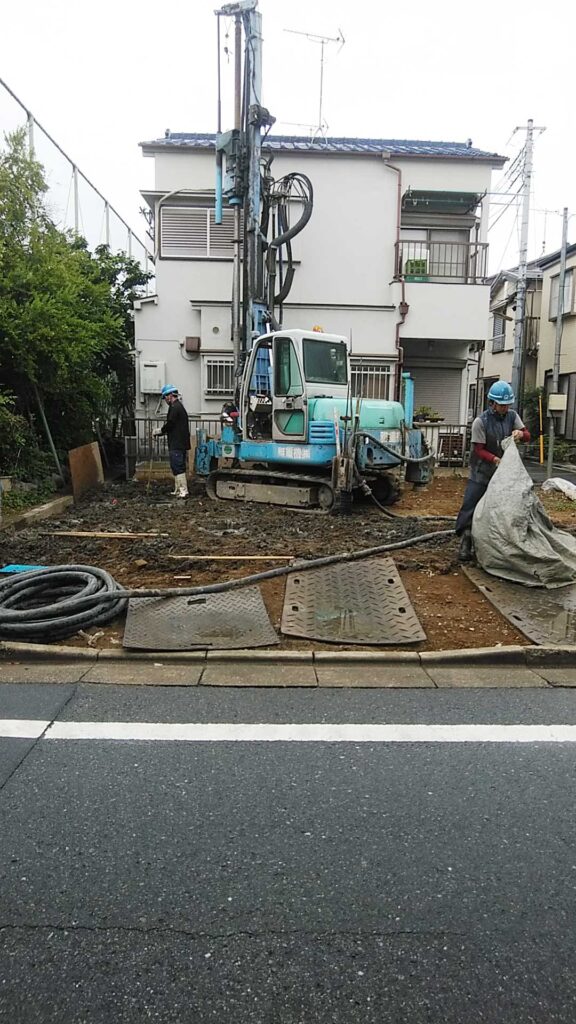 江戸川区新築注文住宅T様邸　地盤改良工事👷‍♂️