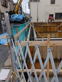 江戸川区N様邸基礎立ち上がりコンクリート打設