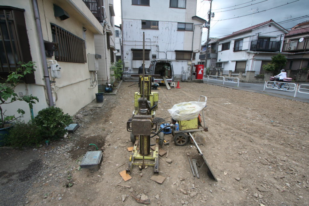江戸川区新築建て替えS様邸 今日は地盤調査です👷