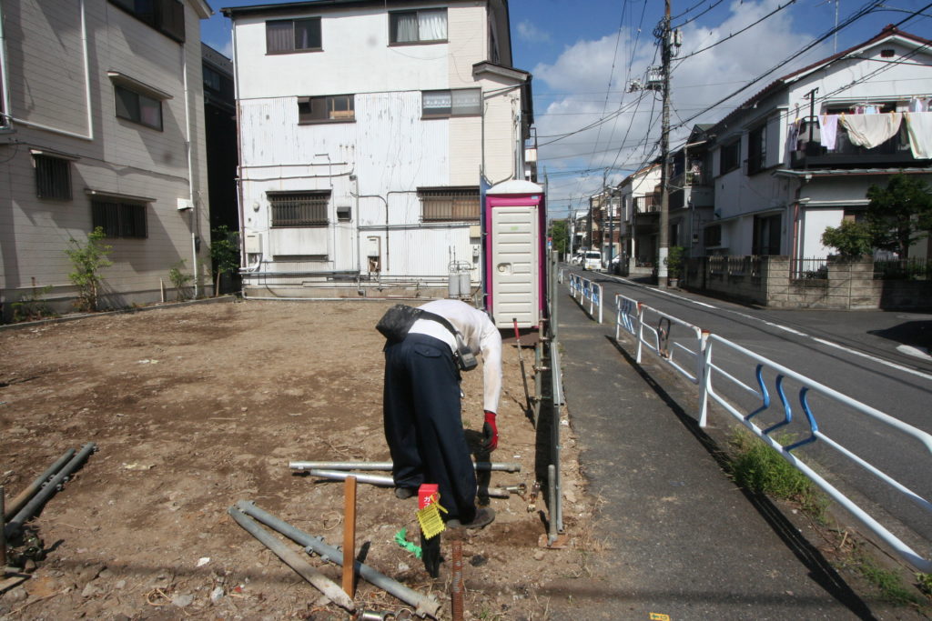 江戸川区新築建て替えS様邸 仮設工事👷