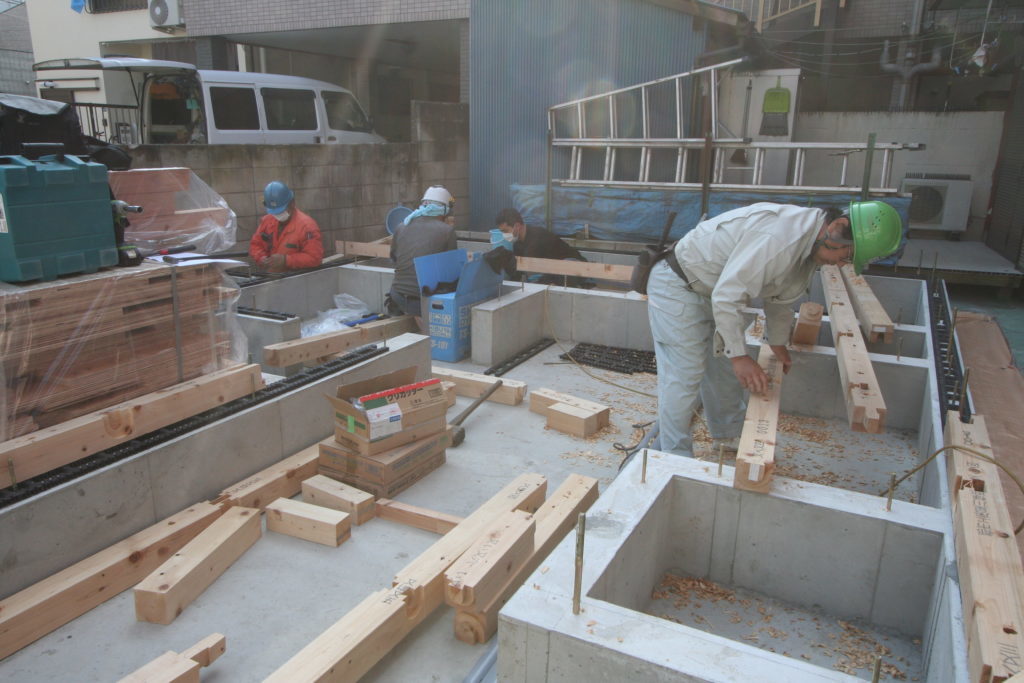 墨田区新築建て替え住宅H様邸　基礎工事👷