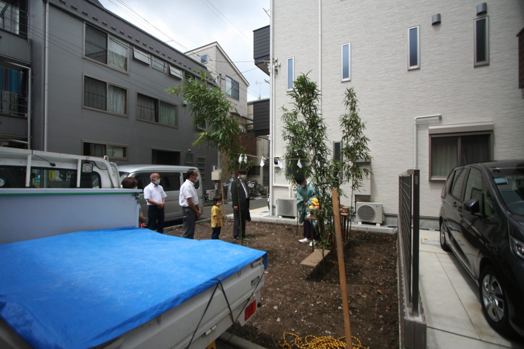 江東区新築工事S様邸 厳かに建築スタート👷