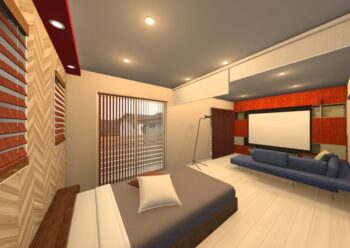 2F寝室＆リビング― くつろぎも、趣味も。ひとりを楽しむ12.2帖の空間 ―