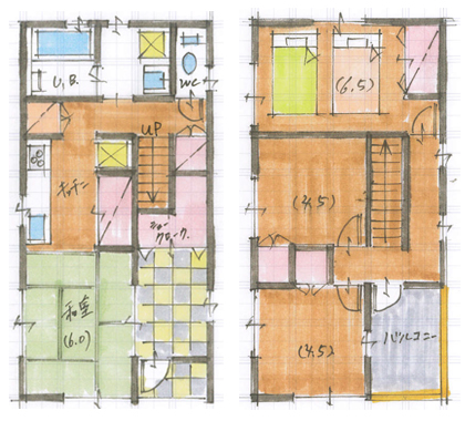 No 7 12坪2階建て3dkの土間のある家 狭小住宅 坪 30坪 の間取りは都市工房 江戸川区 葛飾区 足立区