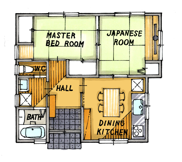 No 16 シニア夫婦が快適に過ごす18坪のコンパクトな平屋の家 狭小住宅 坪 30坪 の間取りは都市工房 江戸川区 葛飾区 足立区