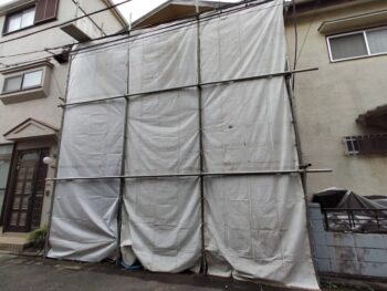 江戸川区O様邸 足場設置・仮囲いシート養生👷♂️